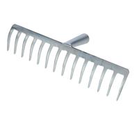 Râteau 14 dents en acier Kerbl Argenté 36 cm