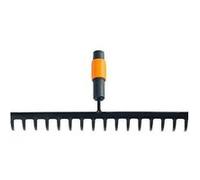 Fiskars Râteau 1000654 QuikFit – 16 dents, 40 cm, acier au carbone, noir/orange