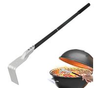 Râteau à cendres pour four à pizza : grattoir à long manche en acier inoxydable de 61 cm, design résistant à la chaleur, poignée ergonomique, outil facile pour enlever les cendres