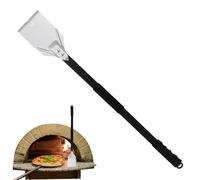 Râteau à charbon de bois amovible de 31, 89 pouces et brosse pour four à pizza avec long manche, accessoire barbecue résistant la chaleur avec crochet pour griller, camping, pique-nique, pât