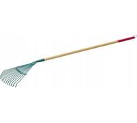 Râteau à feuilles - Balai en éventail - Dents métalliques - Avec cordon de suspension - Pour les feuilles et la pelouse