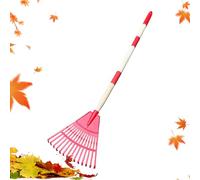 Râteau à feuilles de jardin à 14 dents | Râteau pour maison, balai ergonomique à éventail pour pelouse, extérieur, paysage, gravier, camping