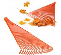 Râteau à feuilles et à gazon - Tête en plastique - Largeur 60 cm - 22 dents - Sans manche