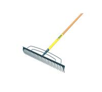 Râteau à Gazon Duopro 30 Dents - sans Manche - Largeur 56 cm - Outil 2-en-1 pour Ratisser et Niveler - Dents Renforcées Twistées et Arceaux Anti-Débordement