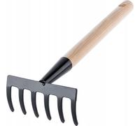 Râteau à main pour jardin - Petit râteau - Métal - 6 dents