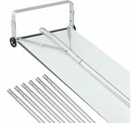 Râteau à neige extensible - Mât à 5 sections, construction en aluminium, enlève la neige des sommets de toit, des rebords, des deuxième étages