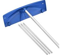 Râteau à neige pour toiture, lame en plastique PP de 60 cm, grattoir à neige réglable de 1,18 à 5,55 m avec roues, outil de déneigement avec poignée antidérapante, râteau léger pour toiture domestique