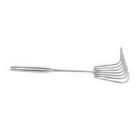 Râteau à Palourdes en Acier Inoxydable à 7 Dents avec Long Manche | Outil de Creusement Poignée Ergonomique Antidérapante, Sable et Coquillages, Usage Extérieur Jardin