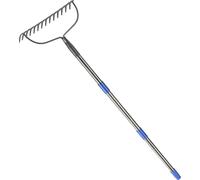 Râteau arqué à 14 dents - pour le jardinage - 152 cm manche en acier inoxydable Leak Rake
