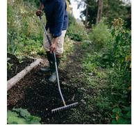 RATEAU DE JARDIN 14 DENTS ERGONOMIC A MANCHE COURBE FISKARS - 1077112