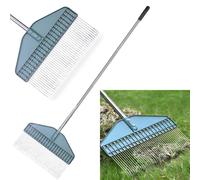 Râteau de jardin avec manche - Idéal pour l'aménagement paysager et les travaux de jardinage
