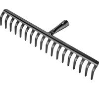 Râteau de jardin - Râteau à feuilles - Tête en acier - 18 dents - Pour les feuilles, la pelouse et le sol