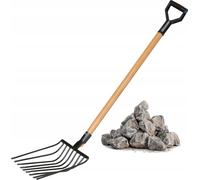 Râteau de jardin - Râteau - Neuf dents - Tête métallique - Manche 129 cm - Robuste