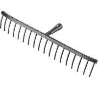 Râteau de jardin / râteau - Tête de râteau - Acier - 18 dents - Pour la terre et les pierres - Sans manche