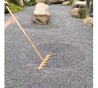 Râteau de Jardin Zen Japonais de 122 cm (48 Pouces), râteau en Bois Pleine Grandeur pour Motifs de Sable et de Pierres, Outil Robuste à 6 Dents pour Le Bricolage en extérieur
