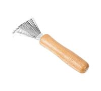 Râteau de nettoyage japonais Ikebana et bois en acier inoxydable | Rangement compact, élimine les petits résidus, pour jardin et établi, pour arrangement de fleurs