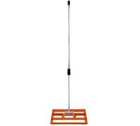 Râteau de Nivellement de Pelouse en Acier Galvanisé Orange 50 cm L Manche Orange G