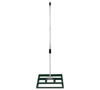Râteau de Nivellement de Pelouse en Acier inoxydable Vert 50 cm Largeur - Parfait pour Mettre à plat : Cour de golf,terrains de Sports Jardin,Aménagement Extérieur - Manche Extensible Jusqu'à 190cm