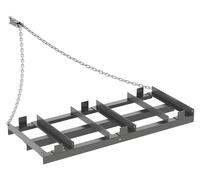 Râteau de remorquage - Râteau d'entrée de cour amovible - 122 x 51 cm - Acier galvanisé - Construction robuste - Pour allées gravillonnées - Adapté aux VTT, UTV et tracteurs