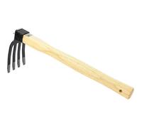 Râteau Jardin Manche Bois, Houe Combinée Désherbage, Outil Main Labour Sol Polyvalent