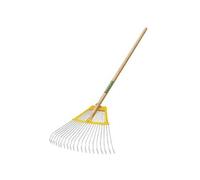 Leborgne, Râteau Multiservices Fil Rond 20 dents Manche Bois Certifié PEFC 100%, Manche extra long de 150 cm, dents robustes en acier renforcées, Fabriqué en France