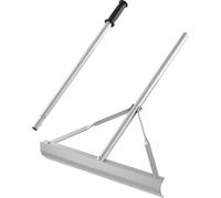 Râteau paysager, manche de 1510 mm, tête large de 508 mm, grand niveau paysager en aluminium robuste, outil de ratissage pour l'asphalte et le nivellement du sol, pavage en béton, lissage du sable, sa