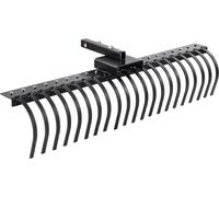 Râteau paysager traîné 152,4 cm - Scarificateur de gazon - Râteau 21 dents - Accessoires de jardinage - Accessoires de pelouse