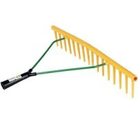 Râteau plastique (polypropylène 16 dents support de manche ø 27 mm sans manche pour foin/herbe/feuilles)
