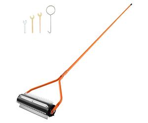 Râteau pour étang SucceBuy 4,3 m, outil permettant d'éliminer les mauvaises herbes et la vase dans les lacs et les étangs, lames en acier inoxydable et manches en aluminium, adapté aux racines et aux