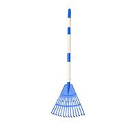 Râteau pour feuilles en forme d'éventail de 14 dents | Balai portable pour pelouse, terrasse, paysage, gravier, cour, jardin, camping, extérieur
