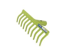 Râteau pour Jardin | Avec 10 Dents | Râteaux Métalliques | Couleur Verte | Pour Manche en Bois
