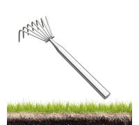 Râteau robuste pour travaux lourds - Cultivateur ergonomique inoxydable - Outil de jardin robuste - Pour désherber, ameublir le sol, , jardin, pelouse, feuillage - Pour hommes et femmes