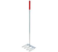 Râteau seul pour valet avec poignée rouge Kerbl Argenté 90 cm