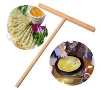 Râteau Spatule Épandeur Pâte à Crêpe en Bois en T - Répartiteur Manuel pour Crêpière et Galettes