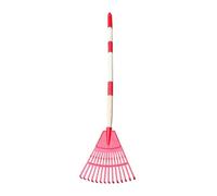 Râteaux à Gazon pour Pelouse à 14 Dents | Herbeux à Manche Long - Balai Ergonomique en Éventail pour Paysage Pelouse Extérieure Gravier Camping Terrasse Jardin