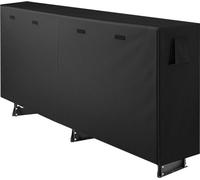 Râtelier à bois avec housse imperméable, support à bois d'extérieur de 2,57 m, support à bûches métallique pouvant contenir 1/2 corde, capacité maximale de 299 kg, recouvert sur le dessus, râtelier à