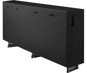Râtelier à bois avec housse imperméable, support à bois d'extérieur de 2,57 m, support à bûches métallique pouvant contenir 1/2 corde, capacité maximale de 299 kg, recouvert sur le dessus, râtelier à 