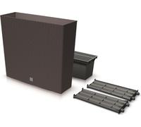 Rato Case Tower Bac à plantes avec pot intérieur Bac à fleurs pour l'intérieur et l'extérieur Rectangulaire Plastique Umbra 770x235x686mm