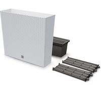 Rato Case Tower Bac à plantes avec pot intérieur Bac à fleurs pour l'intérieur et l'extérieur Rectangulaire Plastique 770x235x686mm Blanc