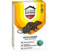 Rats souris blocs 200 g - HOME DEFENSE - HDRASOFLOC
