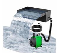 RATSTONE Cascade pour bassin de jardin, cascade de piscine, 3000l/heure, set en acier inoxydable de 30 cm, 48 W, décoration de jardin, terrasses