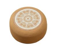 Rattan Ottoman, Waterproof Outdoor Ottomans, Tatami Floor Cushion, Handwoven PE Rattan, Weather-Resistant UV-Protected, 7.87 inches Perfect for Home Garden Porch Deck Poolside Coastal Living Seating
