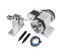 RATTMMOTOR Axe rotative CNC, 4ème axe K11-65mm à 3 mors avec broche de 54mm CNC Axe rotative 4ème pour fraiseuse/graveuse CNC