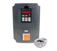 RATTMMOTOR Convertisseur de fréquence 4 kW 220 V - Convertisseur automatique VFD - Entrée 1/3 phases vers sortie 3 phases - Avec rallonge de 2 m - Pour moteur de broche - Contrôle de la vitesse