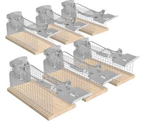 RatzFatz Piège à Souris 6X Piège vivant 15cm Grand ●In book● Efficace, Robuste - Souris, Campagnols, Capture vivante, Piège en boîte, Fil, Bois, Carport, Terrasse, Intérieur, Extérieur, Small Trap