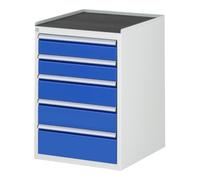 RAU Armoire à tiroirs Rau avec tapis antidérapant 5 tiroirs L 2x120 2x150 1x180mm Quantité:1