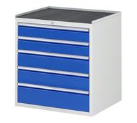 RAU Armoire à tiroirs Rau avec tapis antidérapant 5 tiroirs -XL 2x120 2x150 1x180mm Quantité:1