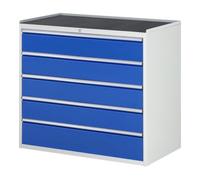 RAU Armoire à tiroirs Rau avec tapis antidérapant 5 tiroirs -XXL 4x180 1x210mm Quantité:1