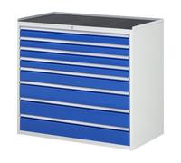 RAU Armoire à tiroirs Rau avec tapis antidérapant 8 tiroirs -XXL 4x90 1x120 3x150mm Quantité:1