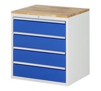 RAU Armoire à tiroirs Rau hêtre-top et 4 x tiroirs -XL 4x180mm Quantité:1